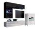 Stuemøbelsæt Remus III (Sort + Blank sort + Hvid + Glansfuld hvid)