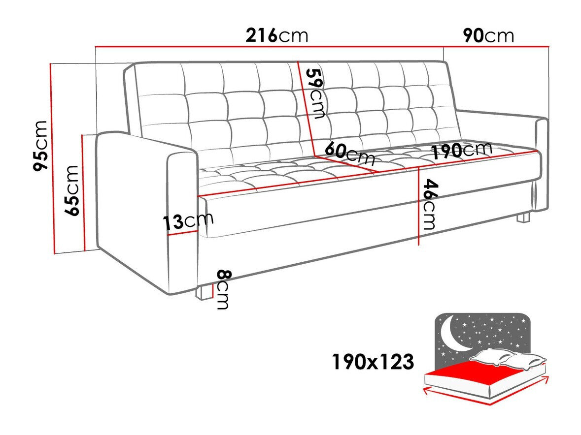 Slaapbank Decatur 105 (Amor Velvet 4314)