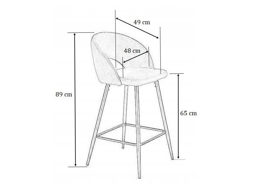 Counterstoel Houston 881 (Donkerblauw + Zwart)
