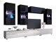 Stuemøbelsæt Remus XI (Hvid + Glansfuld hvid + Sort + Blank sort)