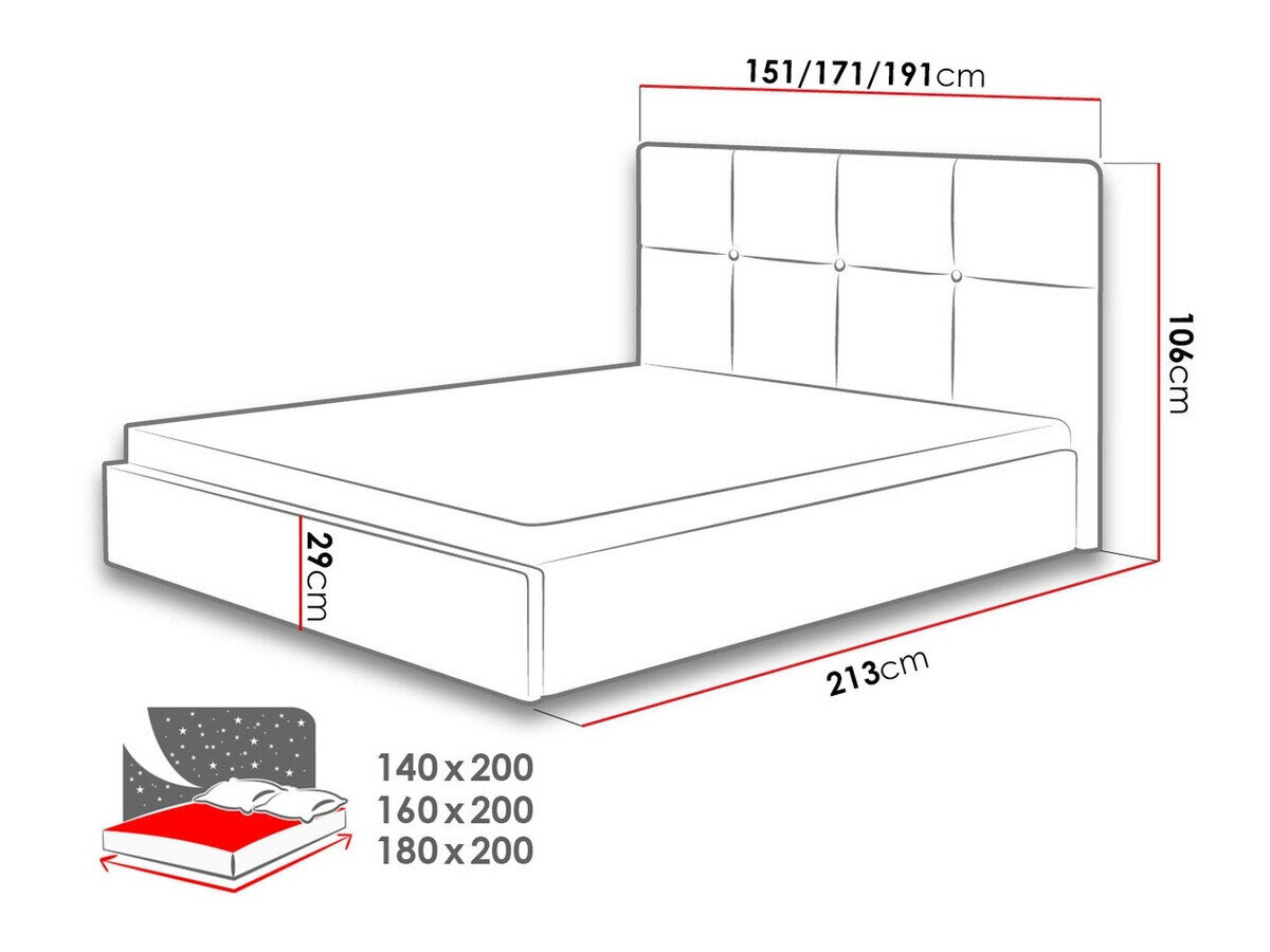 Bed ComfiDream Celen (Malmo 90)