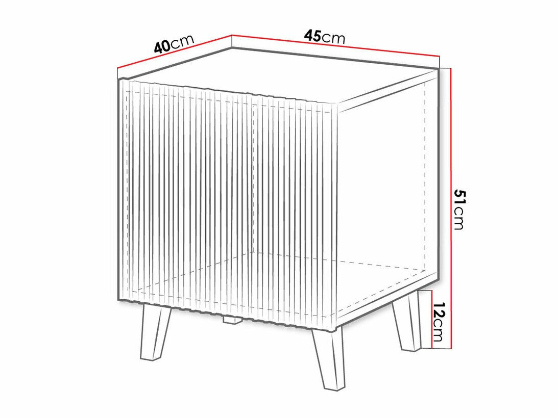 Sengebord Dicto (Sort + Gylden) (2stk.)