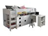 Bed Hartford 190 (Wit + Glanzend wit + Glanzend zwart)