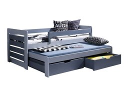 Bed Henderson 128 (Grijs + Grafiet)