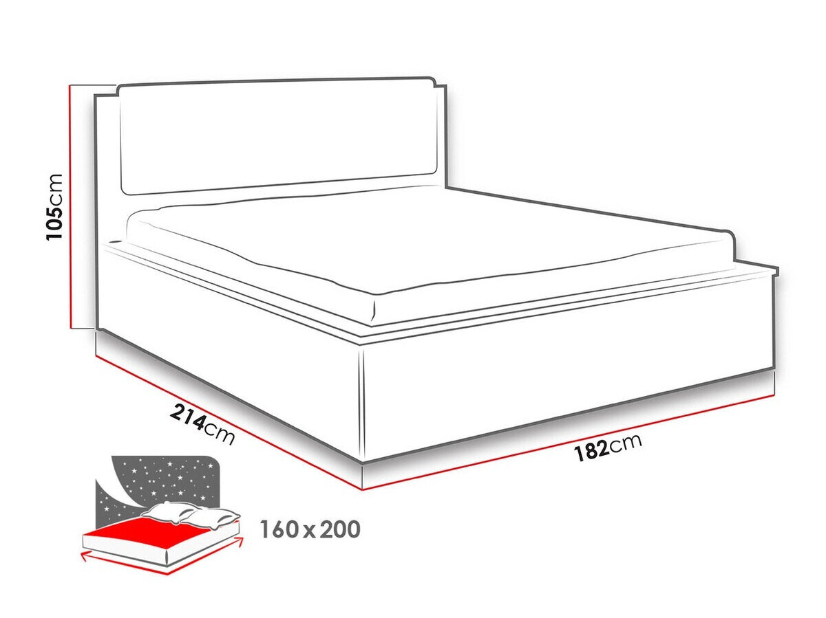Cama Fivelbo 105 (Carvalho do Monastery + Soft Pik 011)