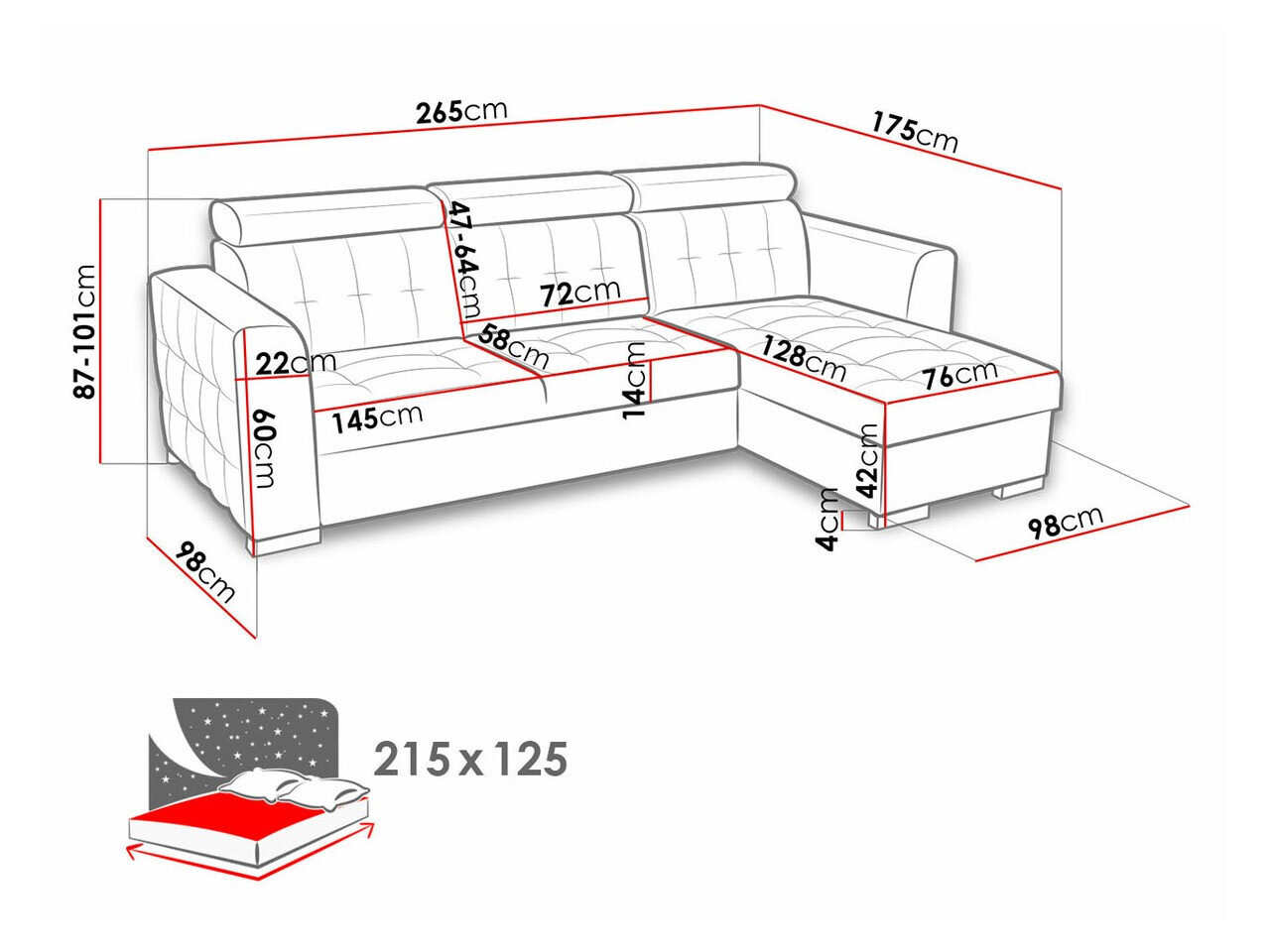 Hjørnesofa Temple 123 (Kronos 22)