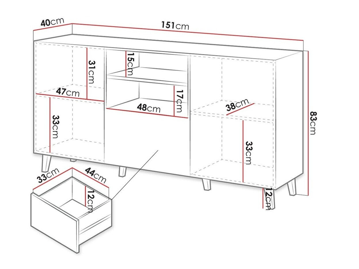 Kommode Dicto (Hvid)