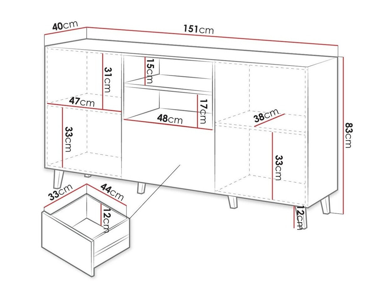 Kommode Dicto (Sort)