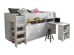 Lit Hartford 190 (Blanc + Blanc brillant)
