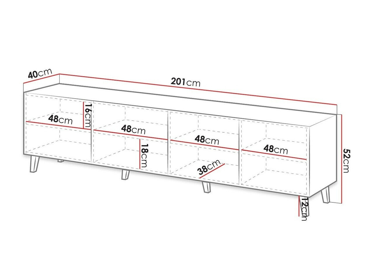 TV-bord Dicto I (Sort)
