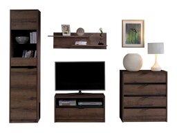 Set de living Fivelbo 115 (Stejar Monastery + Negru lucios)