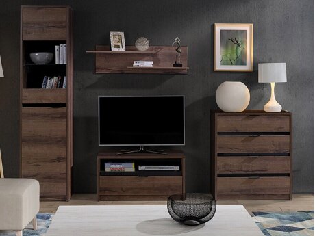 Stuemøbelsæt Fivelbo 115 (Kloster eg + Blank sort)