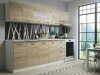 Keukenset Houston 1182 (Saneema eiken + Wit + Beige)