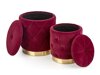 Conjunto de pufs Houston 1154 (Burdeos)
