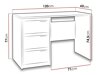 Bureau Fivelbo 100 (Gebleekt eiken + Glanzend wit)