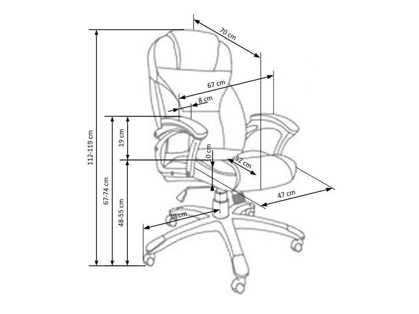 Kontorstol Houston 189 (Sort)