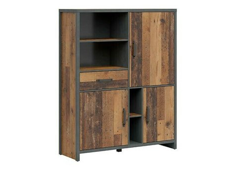 Boekenkast Belsera 108 (Bruin + Matera grijs)