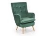 Fauteuil Houston 838 (Donkergroen + Licht hout)