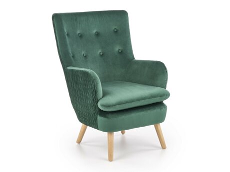 Fotel Houston 838 (Sötétzöld + Világos fa)