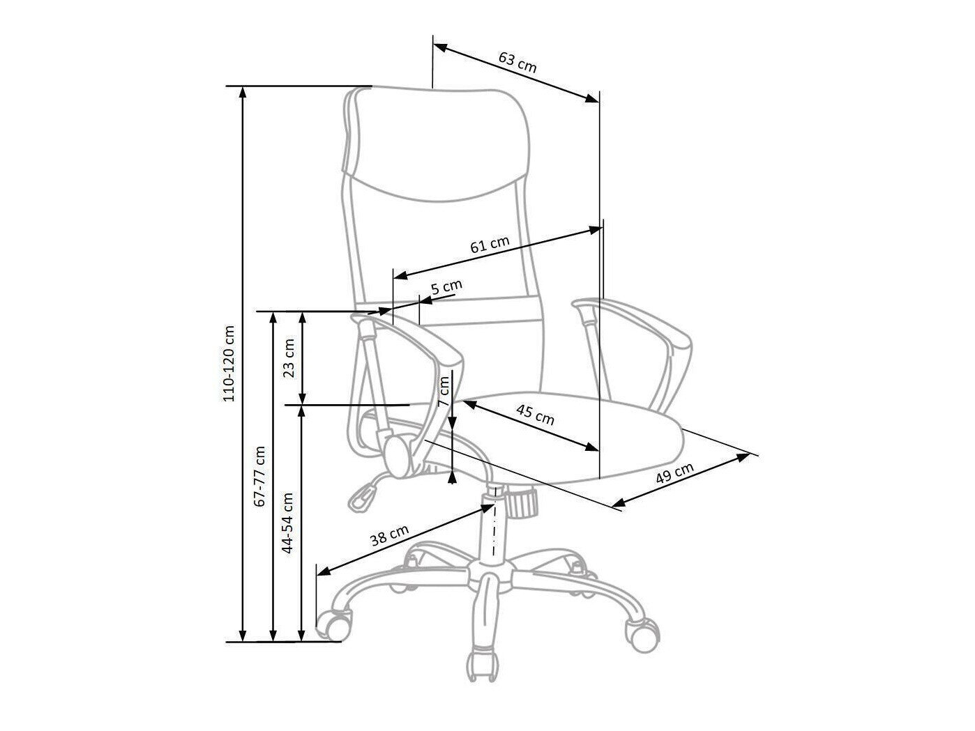 Bureaustoel Houston 429 (Wit)