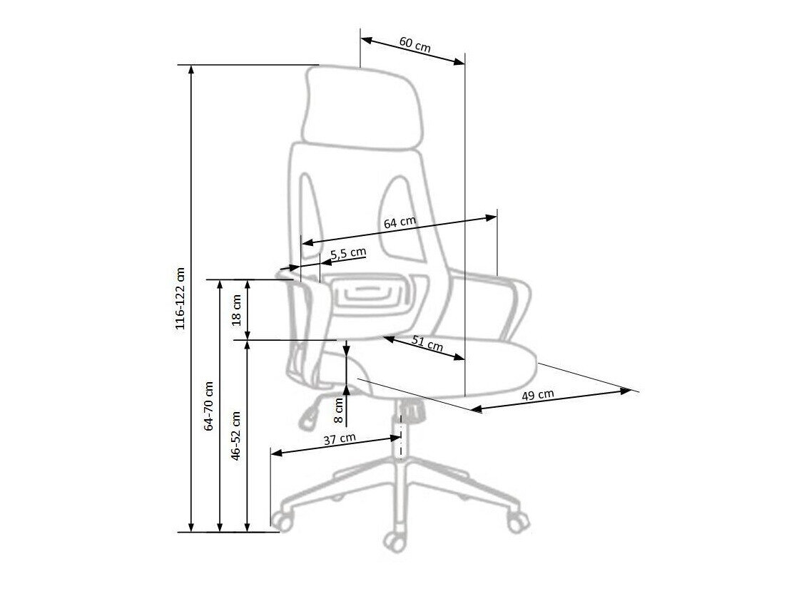 Kontorstol Houston 1080 (Sort)