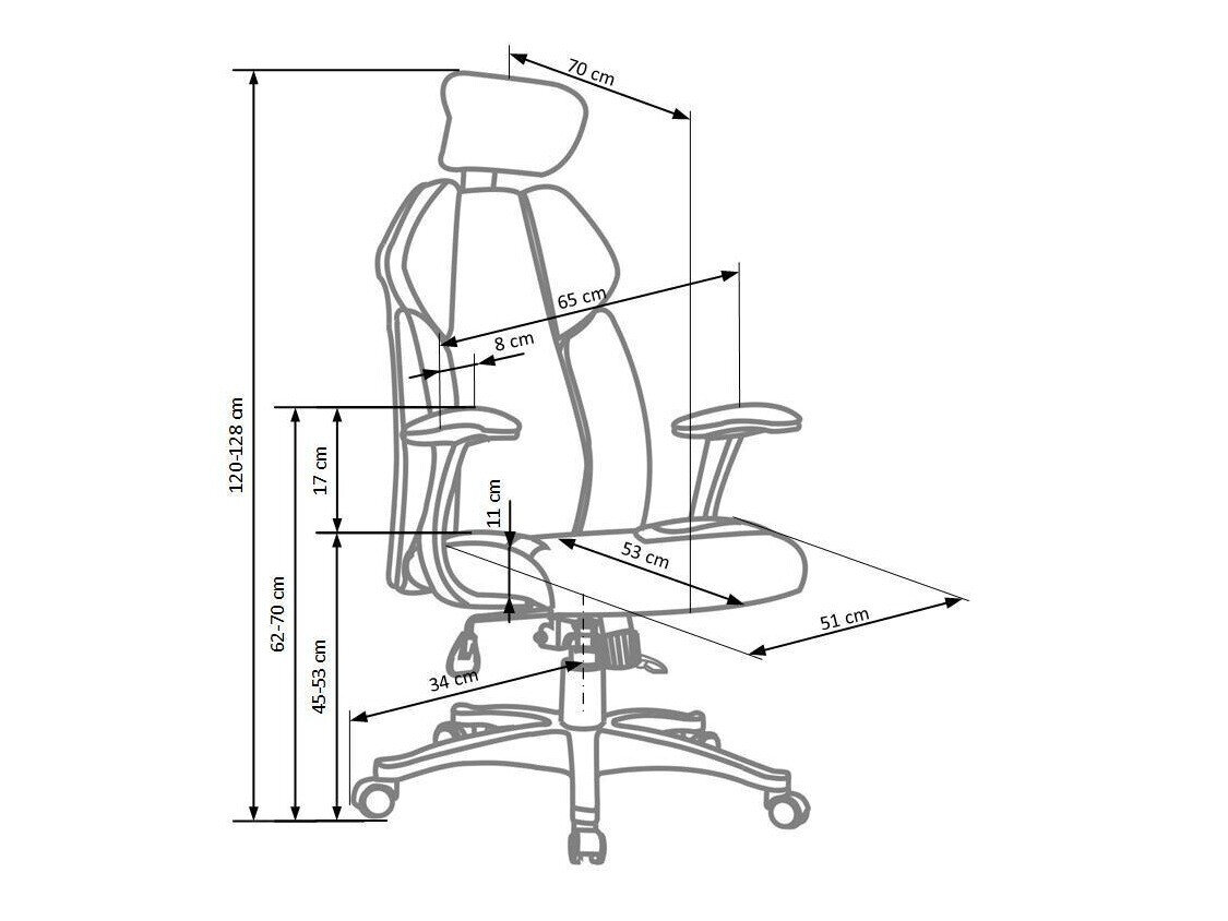 Kontorstol Houston 1492 (Sort + Hvid)