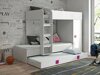 Stapelbed Hartford 191 (Wit + Glanzend wit + Glanzend roze)