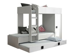 Stapelbed Hartford 191 (Wit + Glanzend wit + Glanzend zwart)