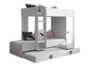 Stapelbed Hartford 191 (Wit + Glanzend wit + Grijs met glans)