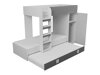 Stapelbed Hartford 191 (Wit + Glanzend zwart + Glanzend wit)