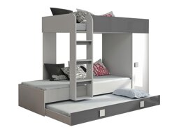 Stapelbed Hartford 191 (Wit + Grijs met glans + Glanzend wit)