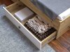 Bed Mirelbu 112 (Artisan eiken + Glanzend wit)