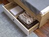Bed Mirelbu 112 (Artisan eiken + Wit + Zwart)