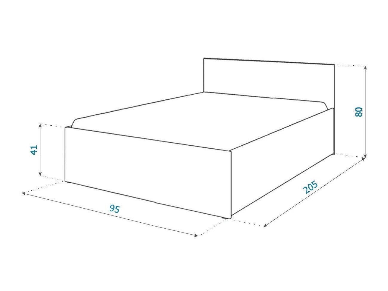 Bett Aurora 157 (Weiss)