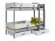 Stapelbed Henderson 144 (Wit + Grijs)