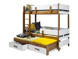 Stapelbed Henderson 146 (Wit + Eiken)