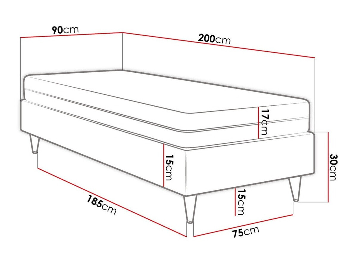 Boxspring krevet Logan 108 (Manila 09)