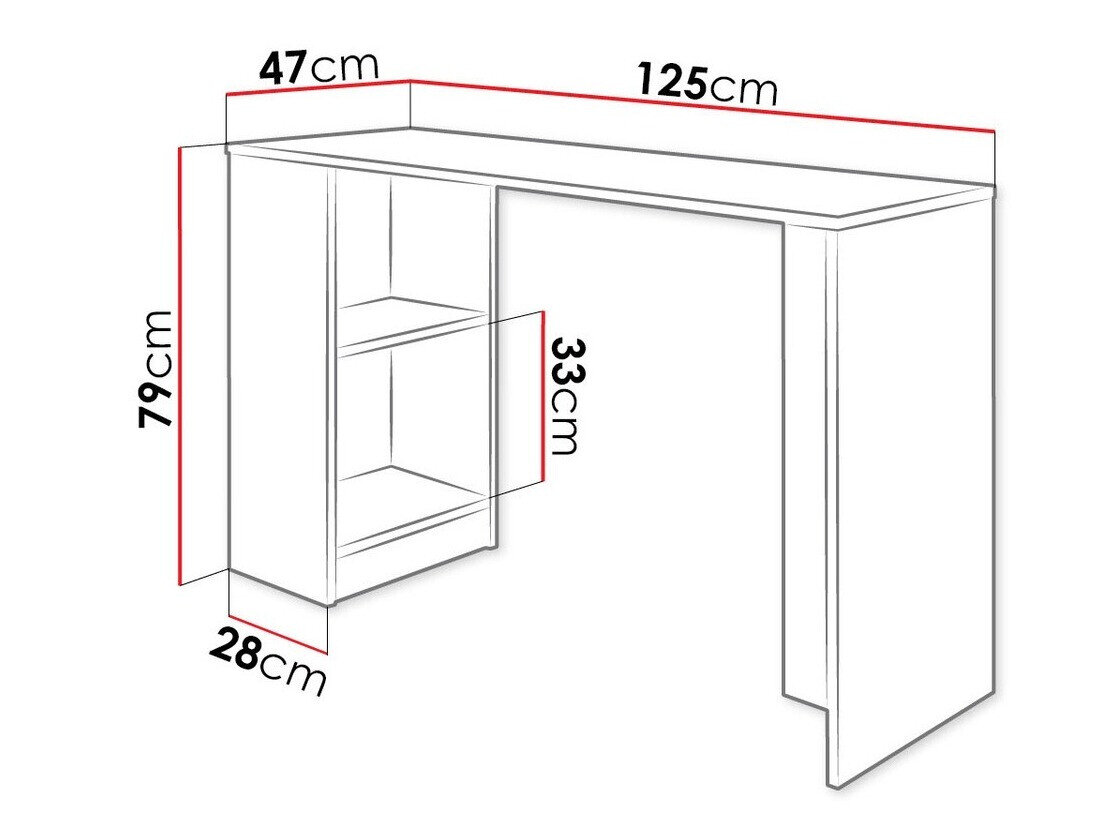 Bureau Dover 113 (Sonoma chêne)