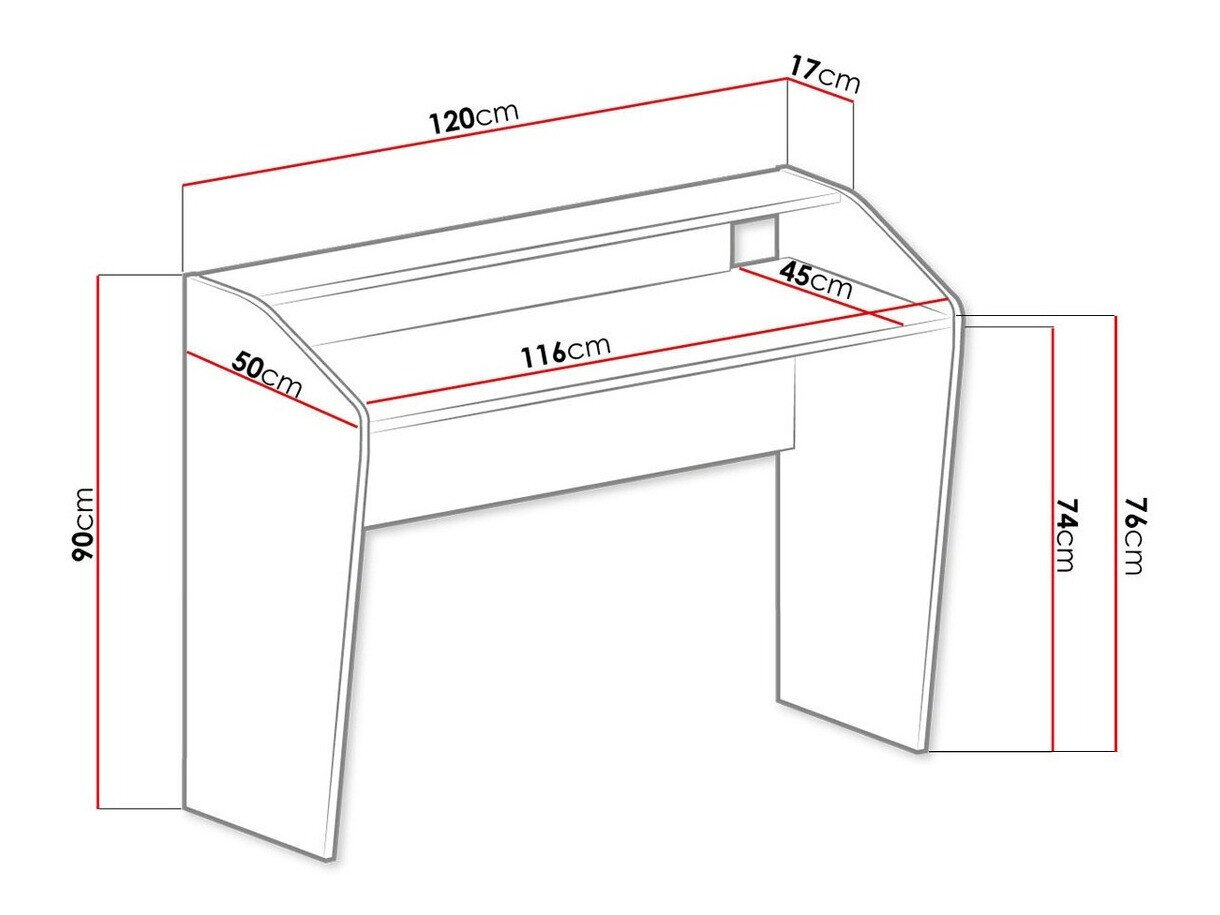 Skrivebord Sorviru 100 (Hvid + Lyserød)