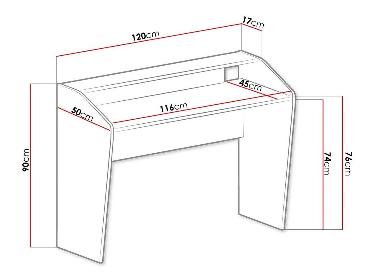Skrivebord Sorviru 100 (Hvid + Turkis)