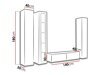 Ensemble de salon Venenou 107 (Blanc + Blanc brillant)