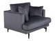Fauteuil Dallas 1703 (Donkergrijs + Zwart)
