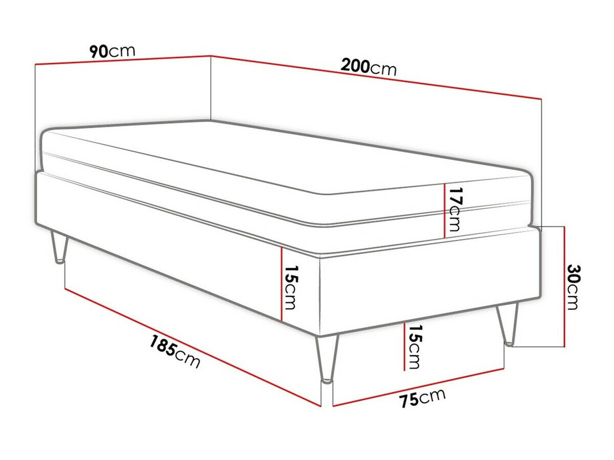 Lit boxspring Logan 108 (Manila 16)