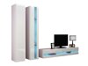 Ensemble de salon Venenou 115 (Blanc + Blanc brillant)