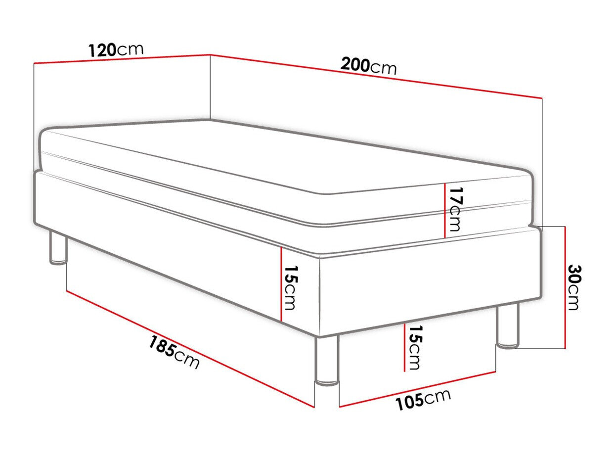 Boxspring krevet Logan 105 (Manila 09)