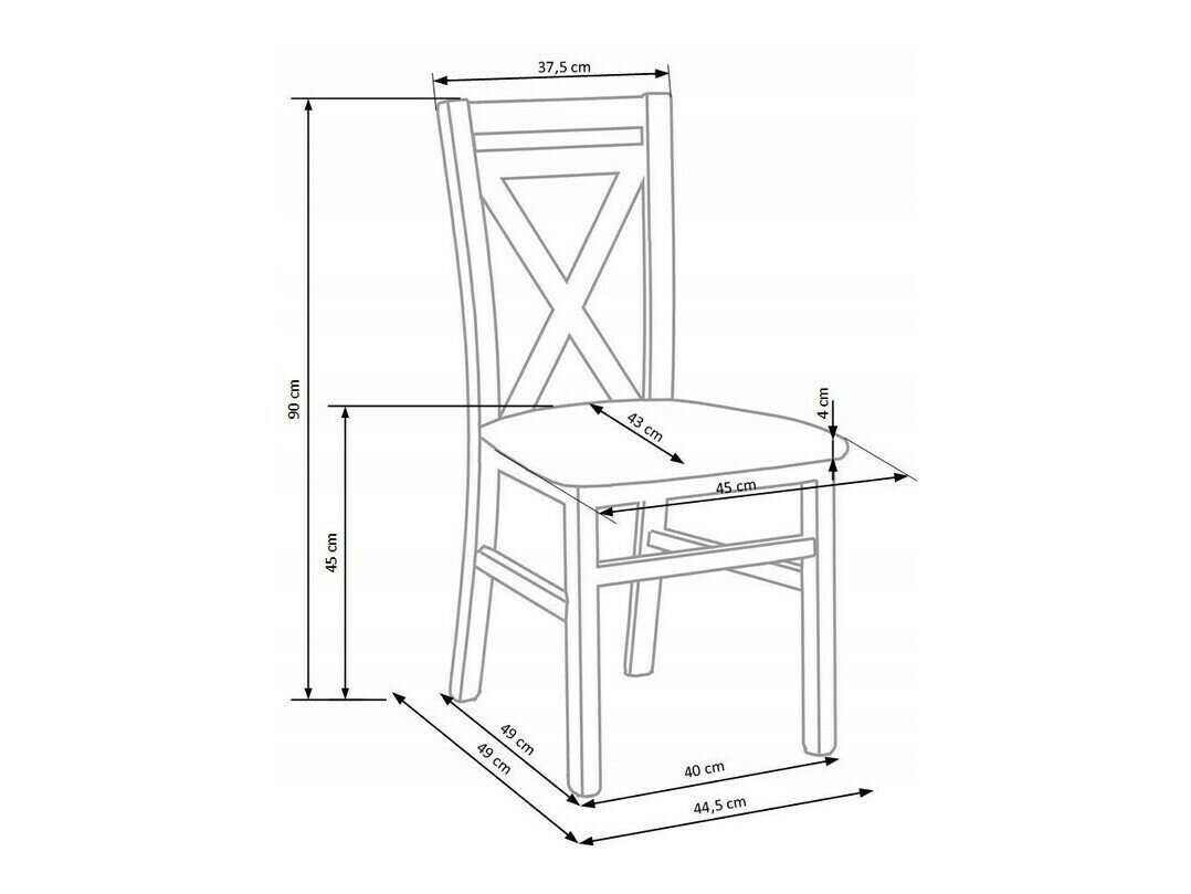 Stol Houston 593 (Honning eg + Grå)