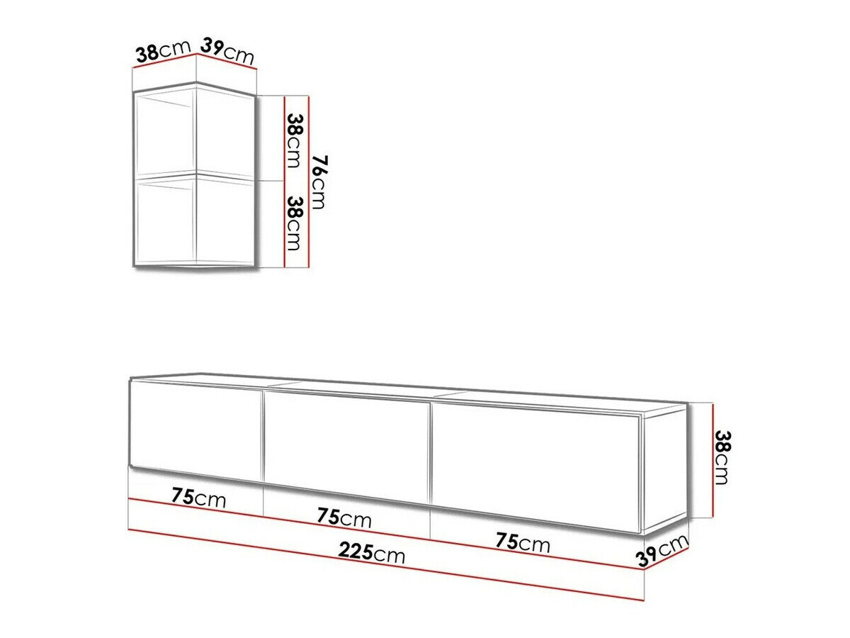 Stuemøbelsæt Corbele 112 (Hvid)