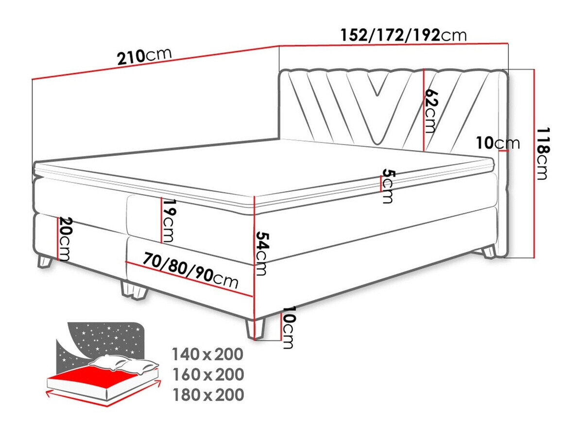 Boxspring ComfiDream Solra (Fresh 11)