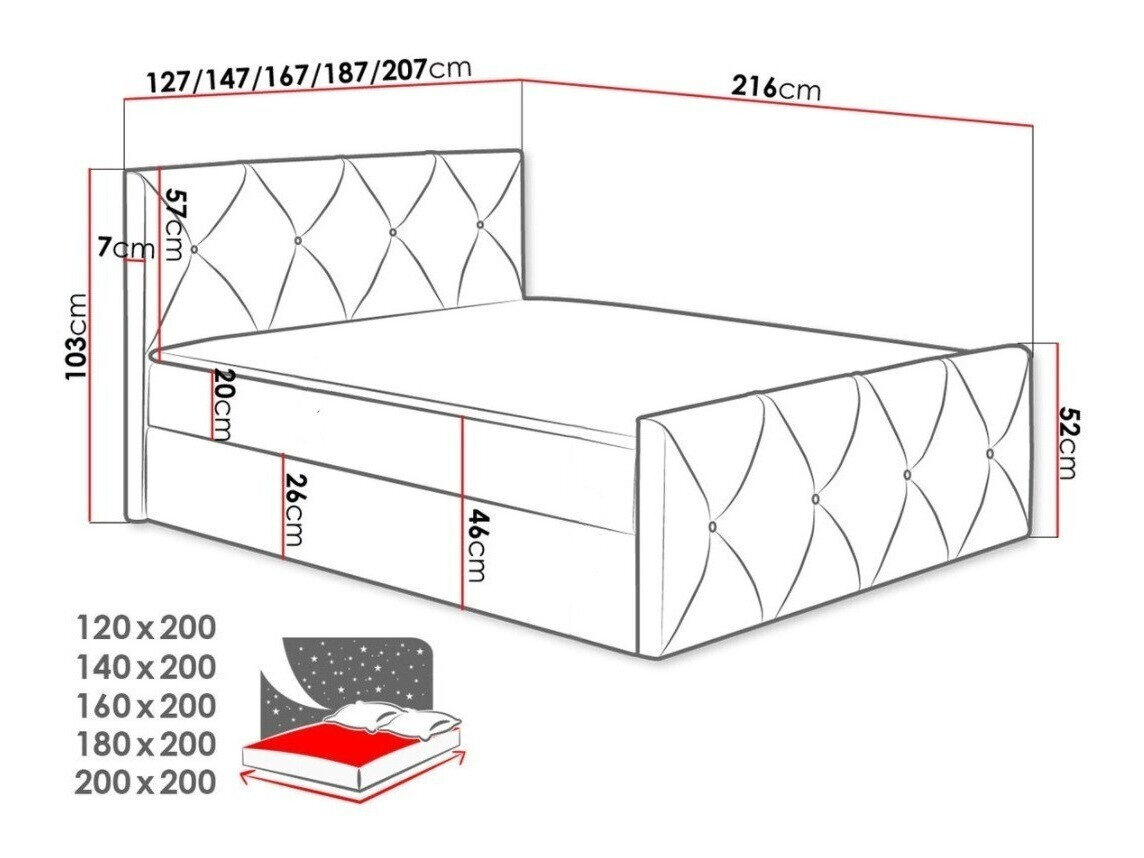 Boxspring Litus I (Zetta 304)