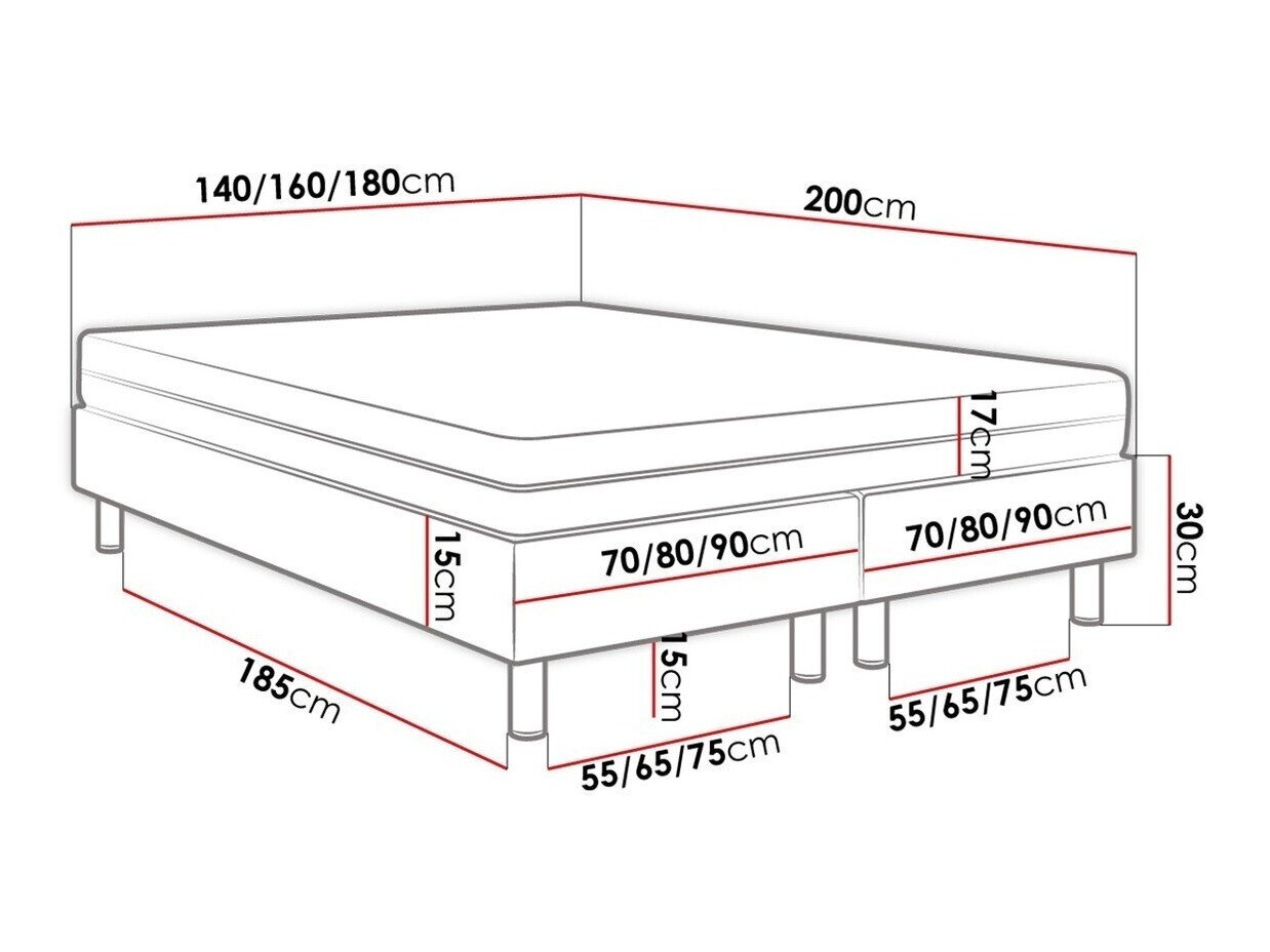 Boxspring postelja Logan 104 (Manila 09)